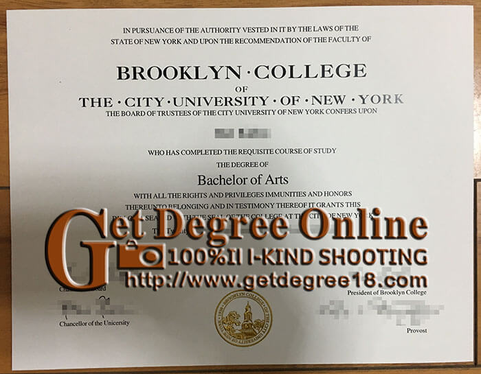 Brooklyn College certificate