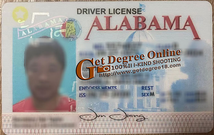 Alabama fake driver's license