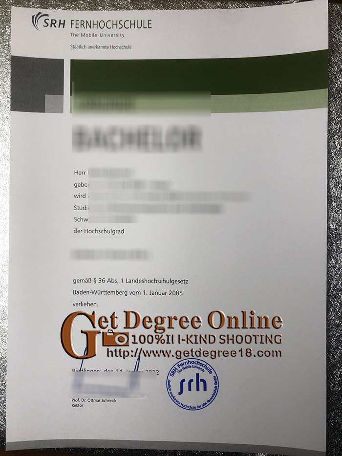 buy SRH Fernhochschule - Mobile University phony diploma