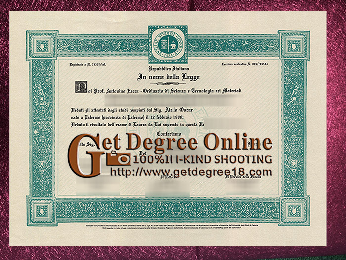 Buy University of Catania fake diploma