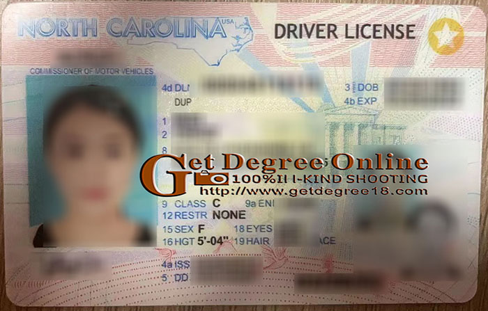 North Carolina fake driver's license