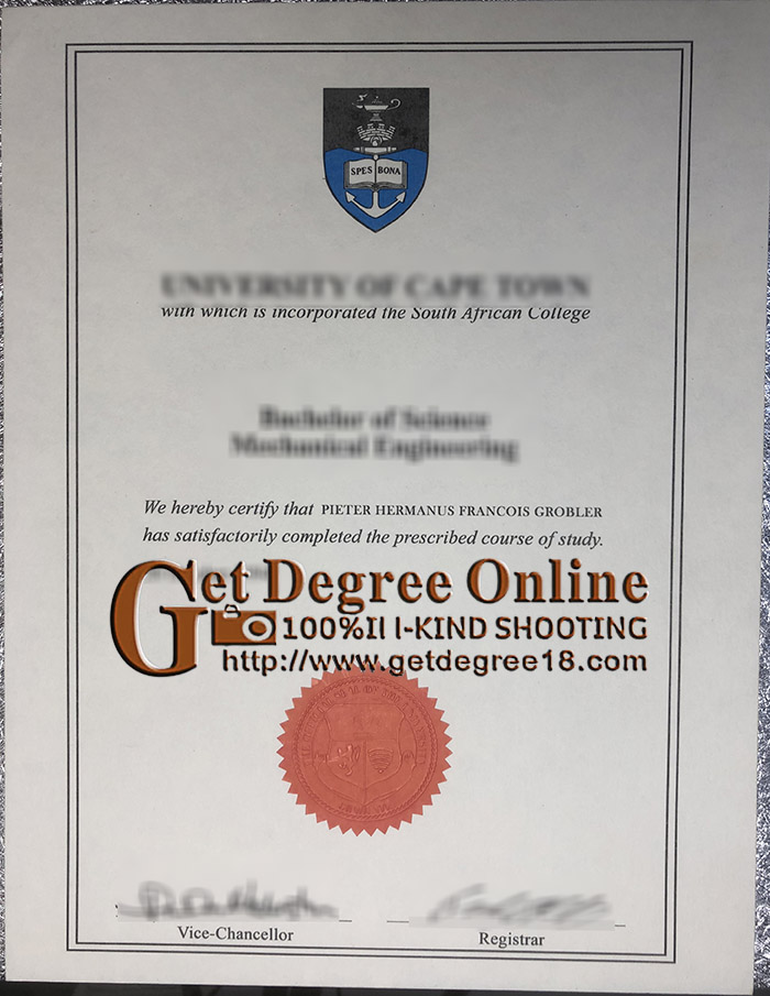 Buy University of Cape Town fake Diploma
