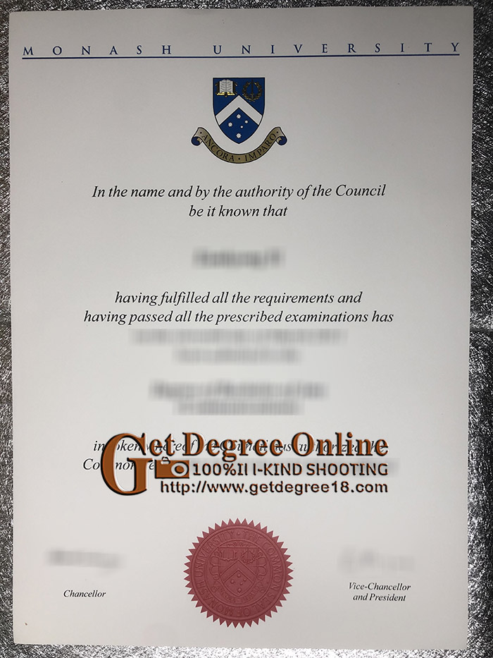 Buy Monash University fake diploma onlinity