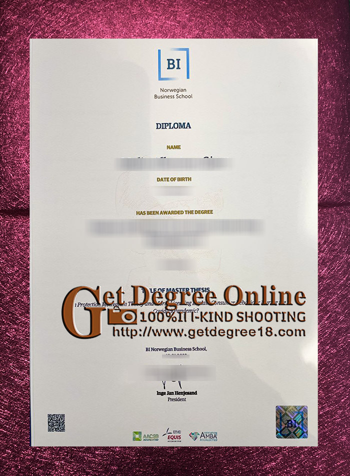 Buy BI Norwegian Business School fake diploma.