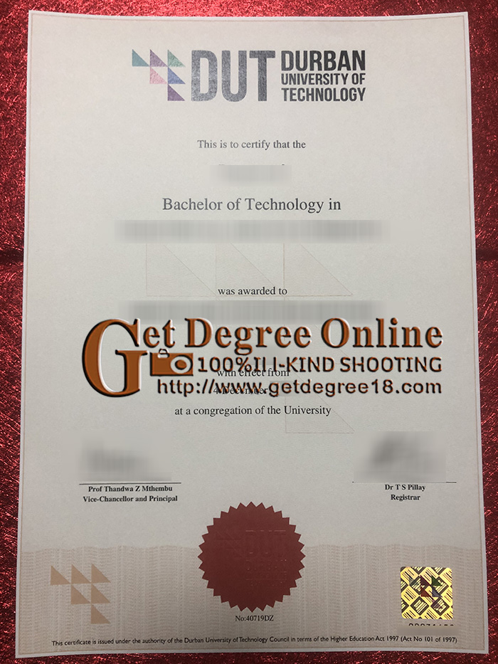 Buy (DUT) fake diploma and transcript