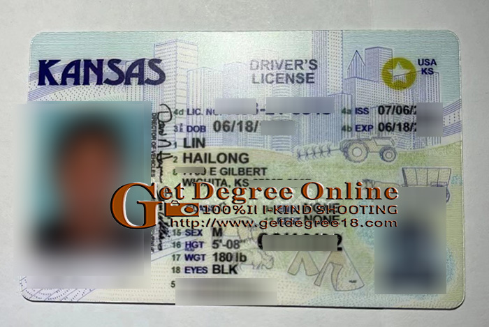 fake Kansas scannable driver's license