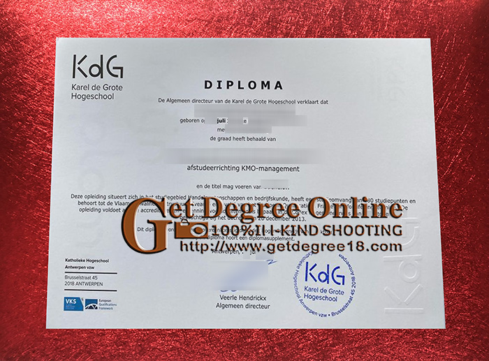 Buy (KdG) fake diploma.