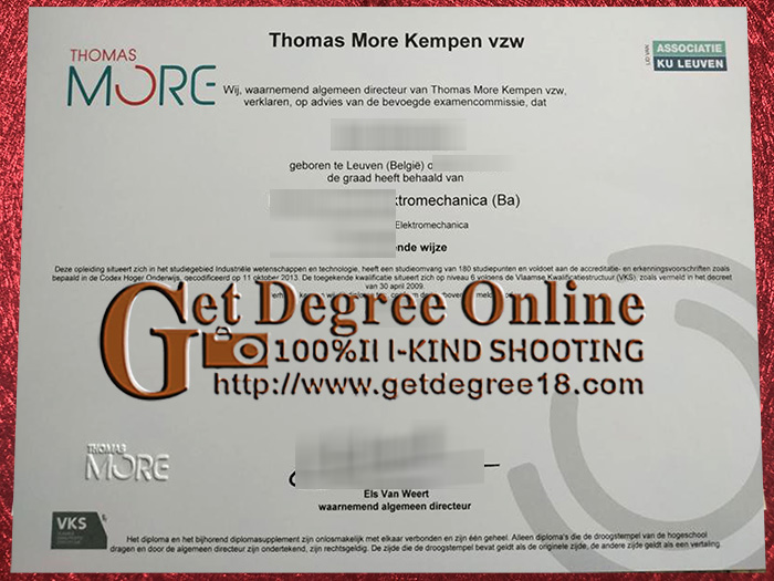 Buy Thomas More Hogeschool fake diploma