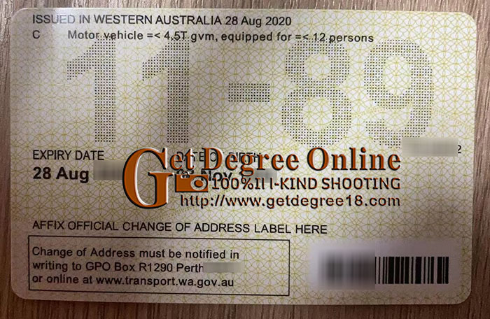 Buy western australia Fake Driver's License