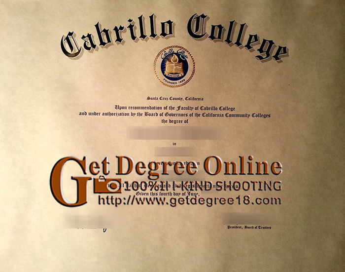 Buy Fake Cabrillo College Diploma