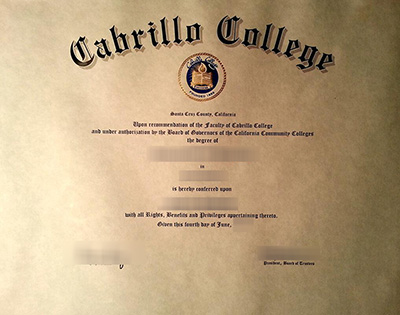 Buy Fake Cabrillo College Diploma