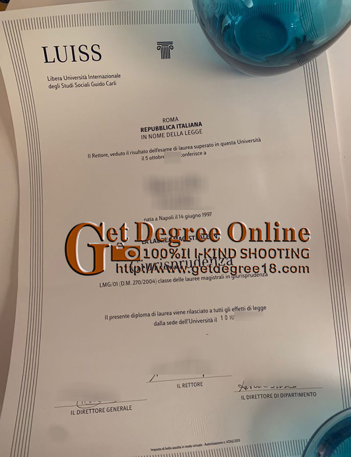 Buy fake  LUISS diploma