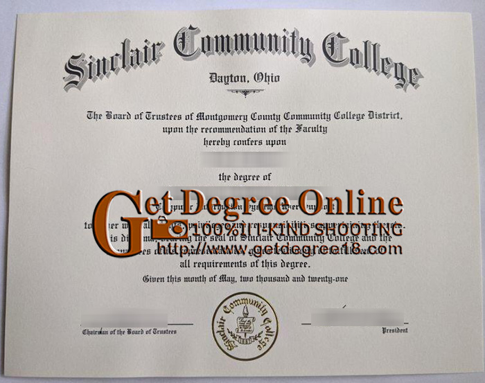 Buy fake Sinclair Community College diploma