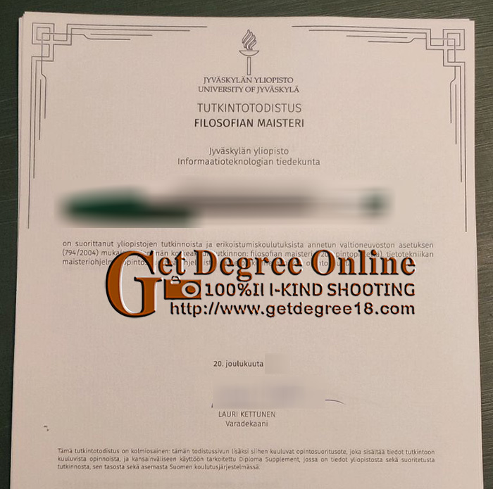 Buy fake JYU diploma