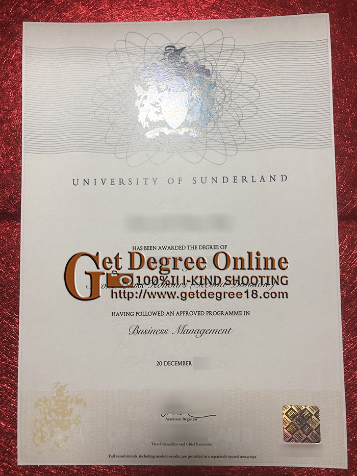 Buy fake University of Sunderland Diploma