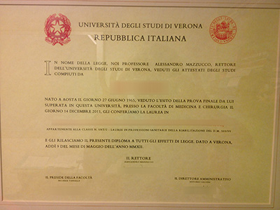 Buy fake UNIVR diploma