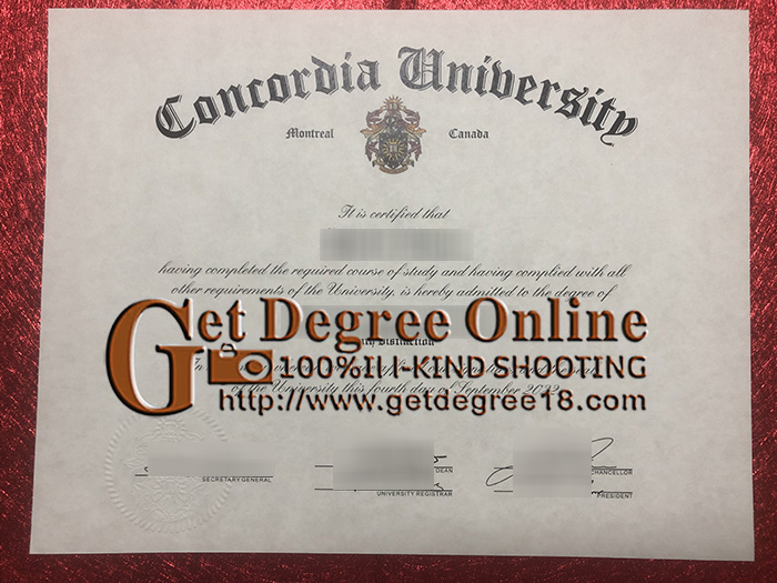 Buy fake Concordia University diploma