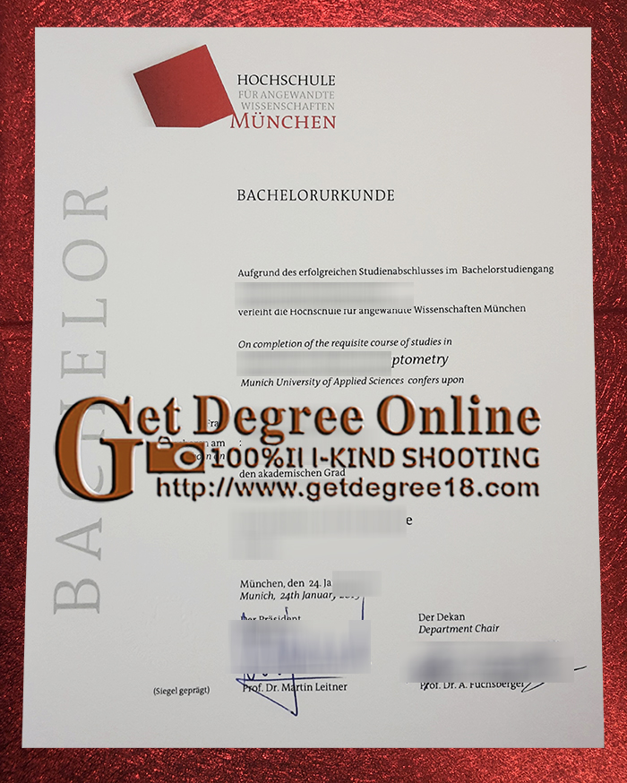 Fake Munich University of Applied Sciences Diploma