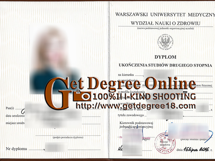 Buy fake Medical University of Warsaw diploma