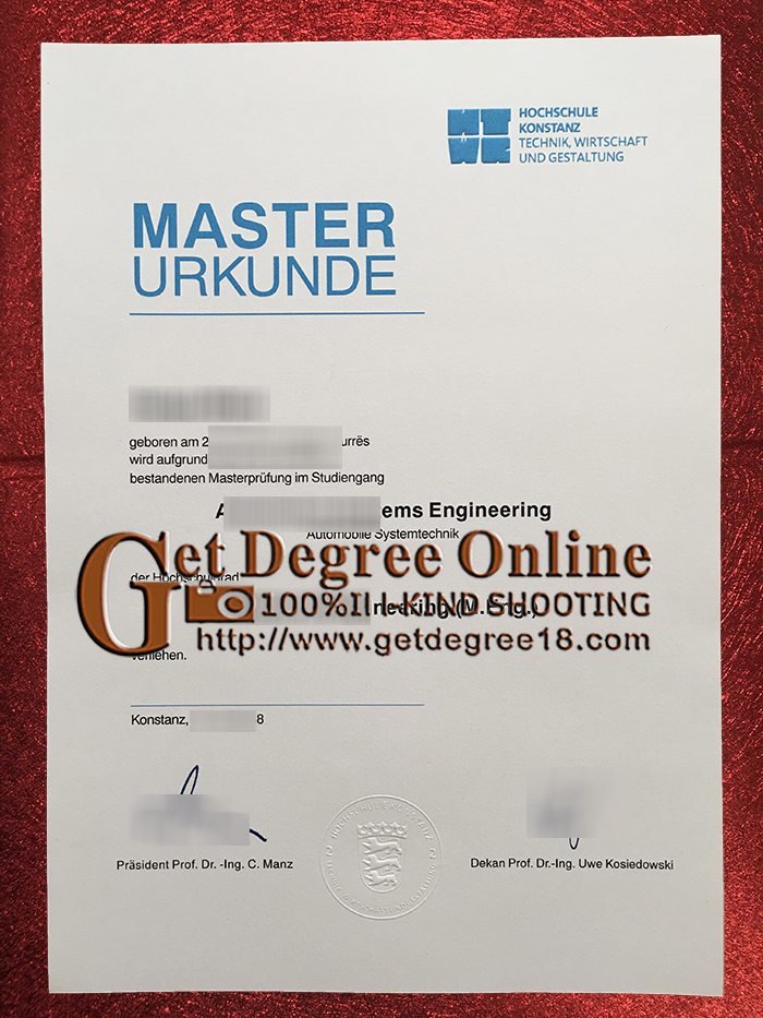 Fake University of Konstanz Diploma