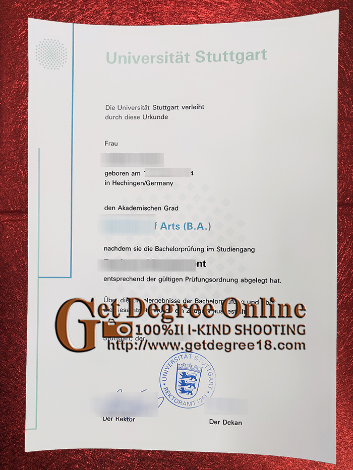 Fake University of Stuttgart Diploma