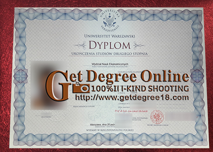 Buy fake University of Warsaw Diploma