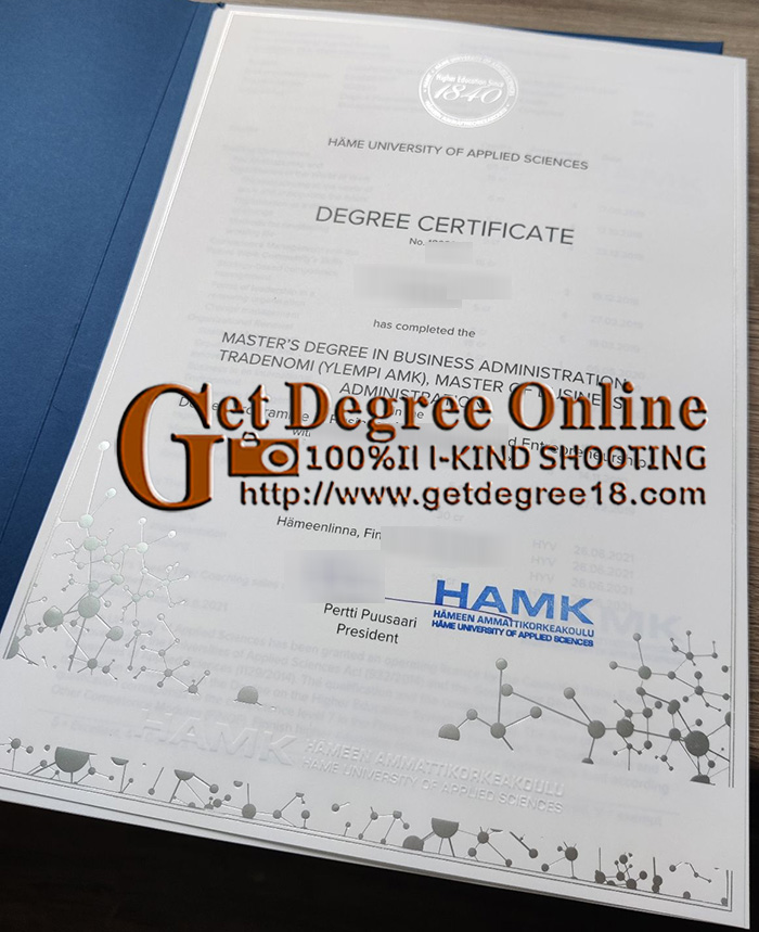 Fake HAMK Degree Certificate