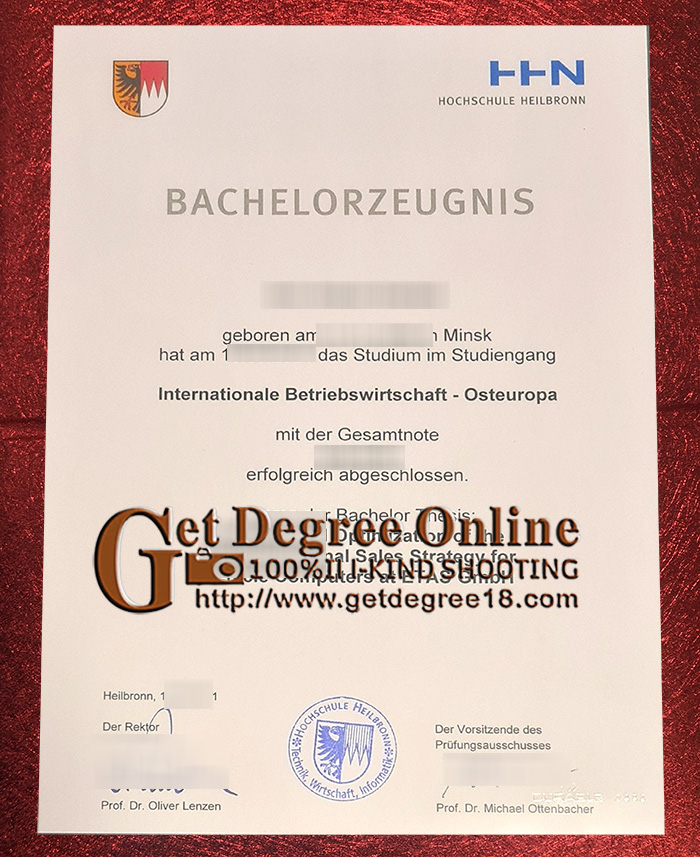 Fake Hochschule Heilbronn Urkunde