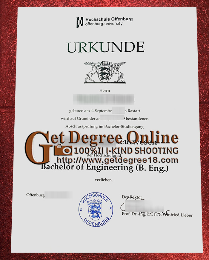 Fake Hochschule Offenburg Urkunde