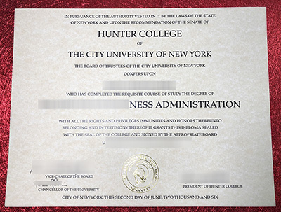 Fake Hunter College Diploma