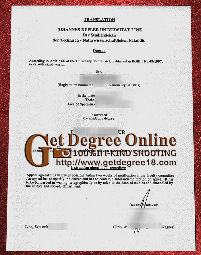 Fake JKU Diploma
