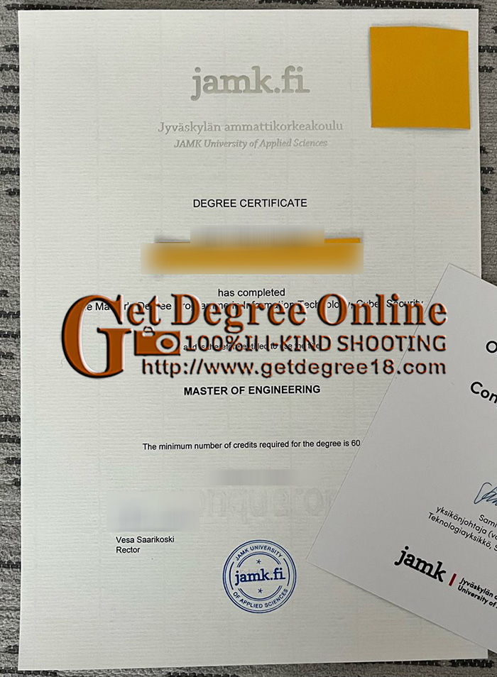 Fake JAMK Degree Certificate