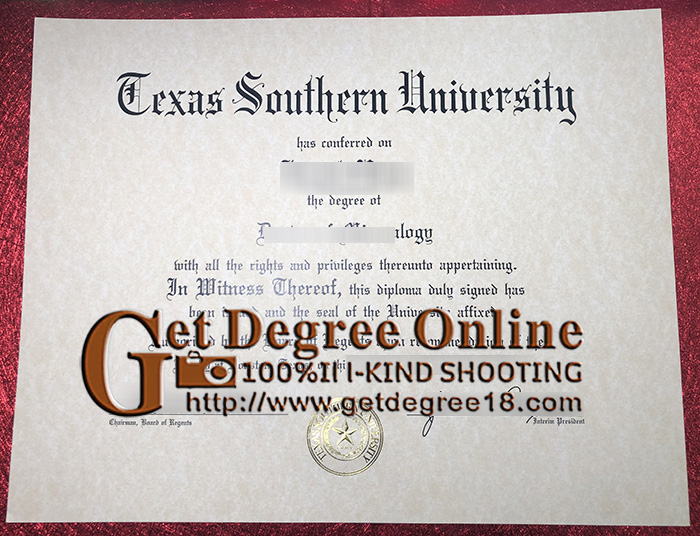 Fake Texas Southern Diploma