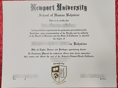 Fake Newport University Diploma
