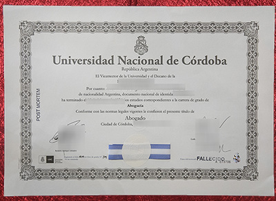 Universidad Nacional de Córdoba Diploma