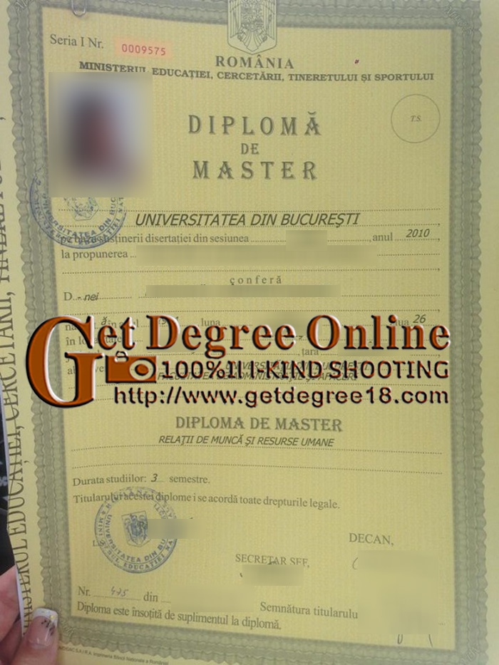 Fake Universitatea din Bucureşti Diploma
