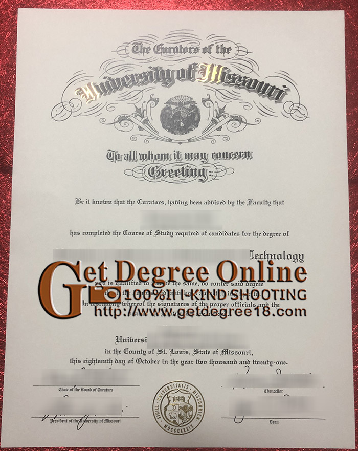 Fake University of Missouri Diploma