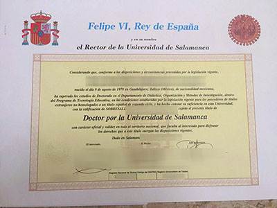 Universidad de Salamanca Diploma