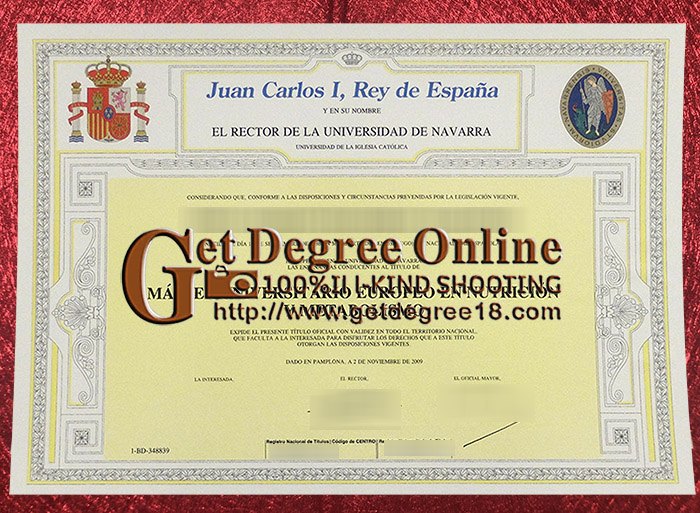 Universidad de Navarra Diploma