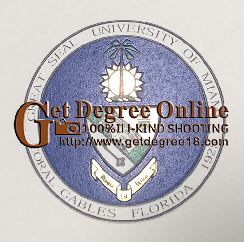 University of Miami diploma seal