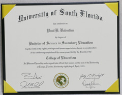 University of South Florida Diploma