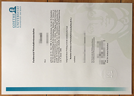 Buy Frankfurt University fake diploma