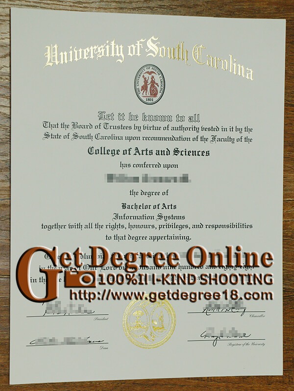 University of South Carolina degree.