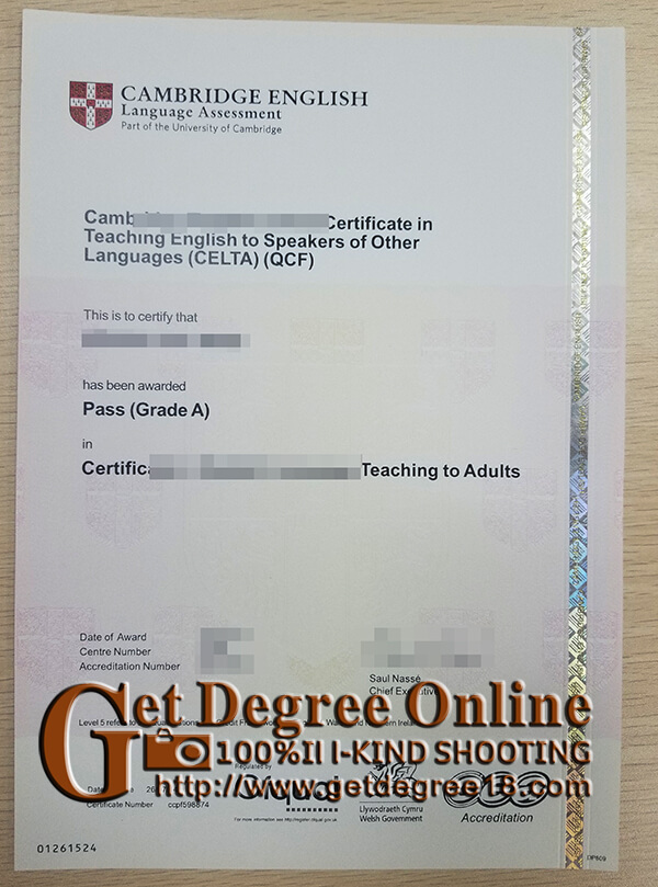  CELTA certificate
