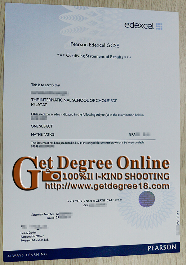 Edexcel certificate 