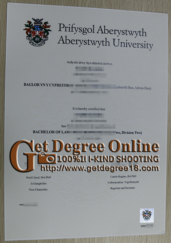 Aberystwyth University diploma.