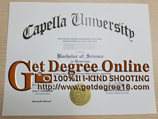 Capella University degree sample