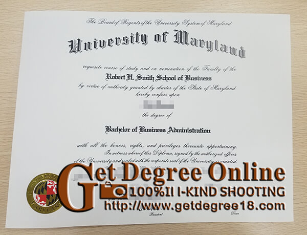 University of Maryland,College Park diploma