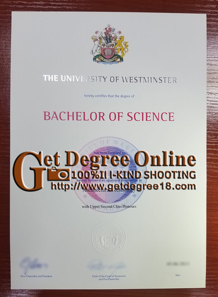 University of Westminster degree