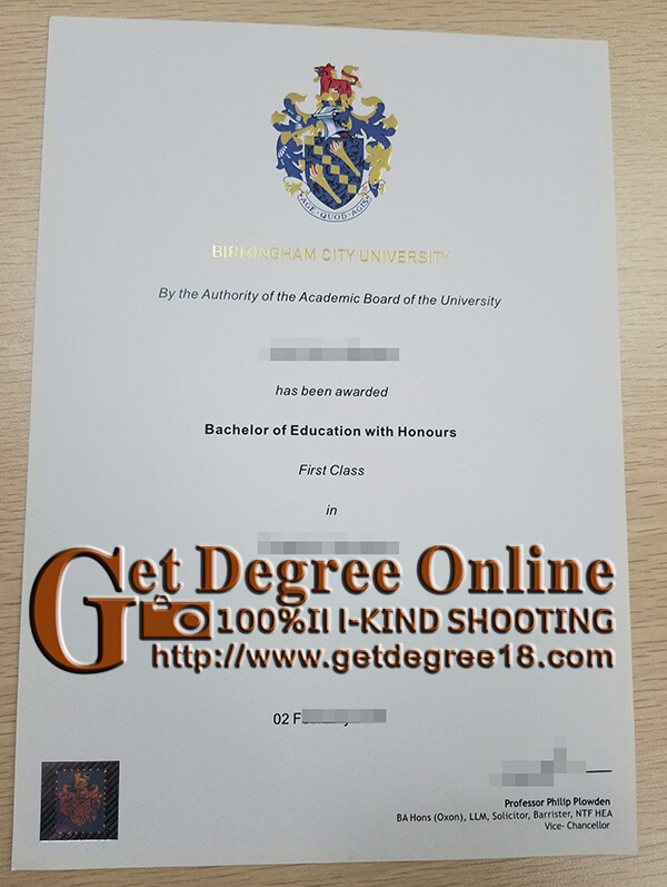 Birmingham City University diploma